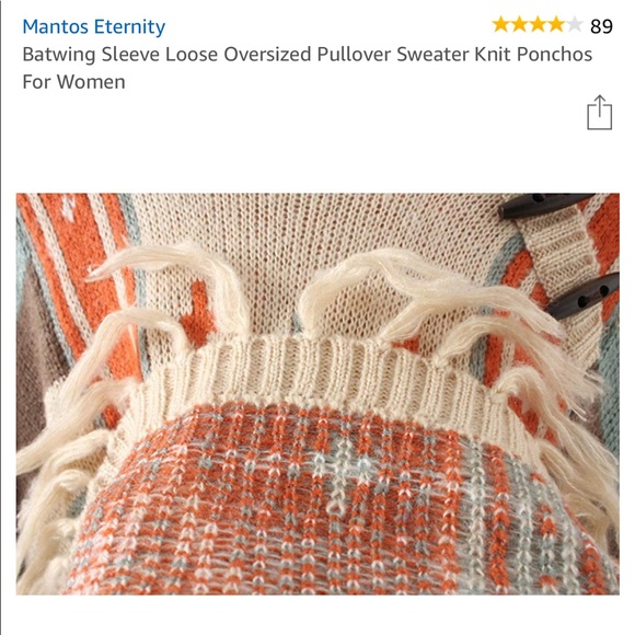 Batwing sweater poncho - Picture 6 of 6